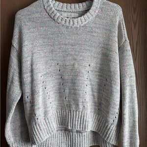 LOFT Women's Multicolor Crew Neck Sweater